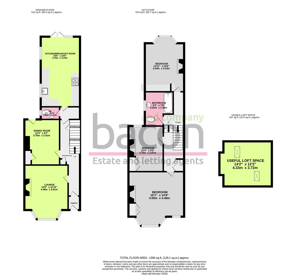 Floor Plan | House - Mid Terrace | Northcourt Road, Broadwater, Worthing, West Sussex, BN14 7DT | For Sale